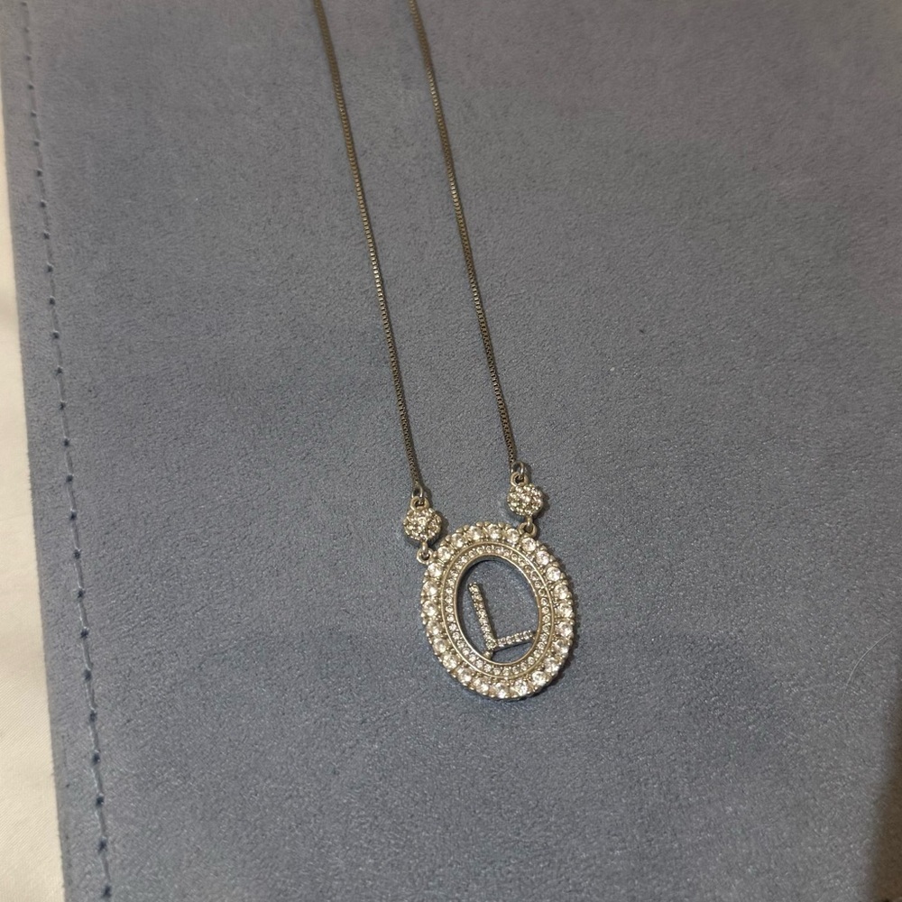 Elegant Silver Stainless Steel Initial “L” Pendant Necklace